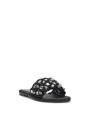 Brennara Flat Sandal in Black