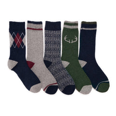 Men's 5 Pair Pack Wool Socks