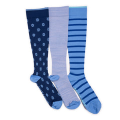 Women's 3 Pair Pack Nylon Compression Socks