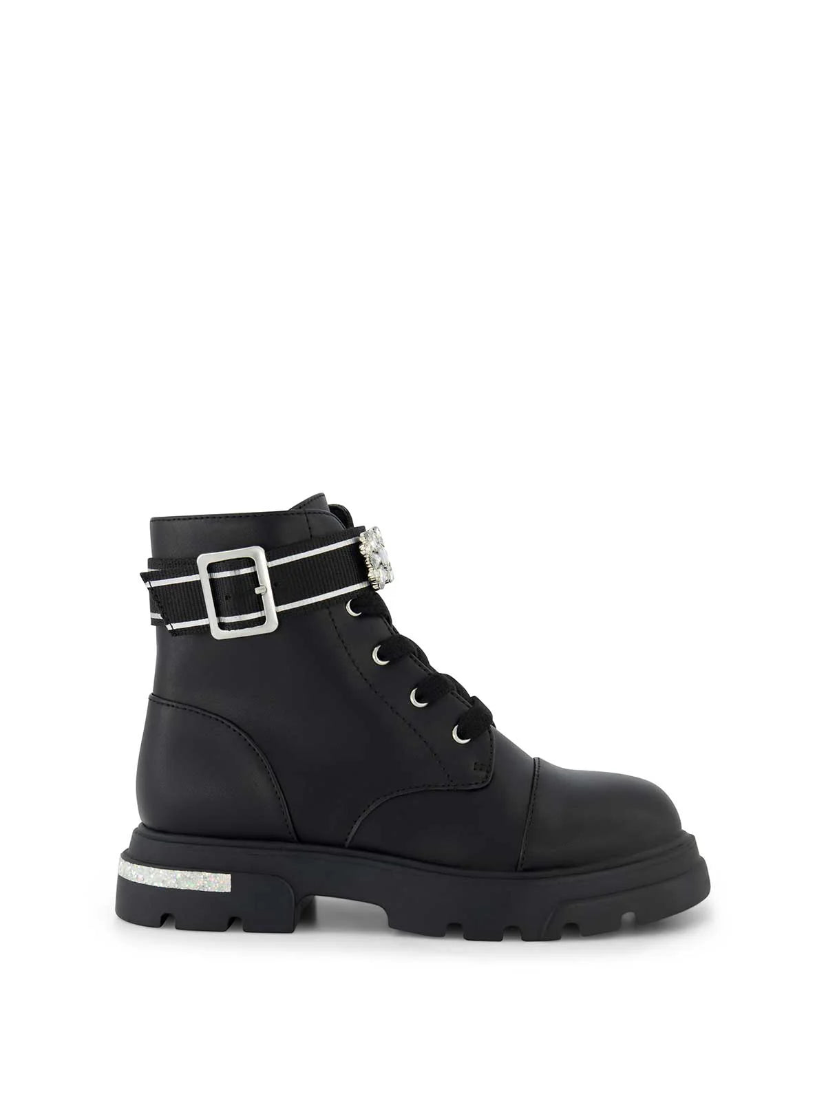 Little Girls' Rosa Brooch Boot in Black